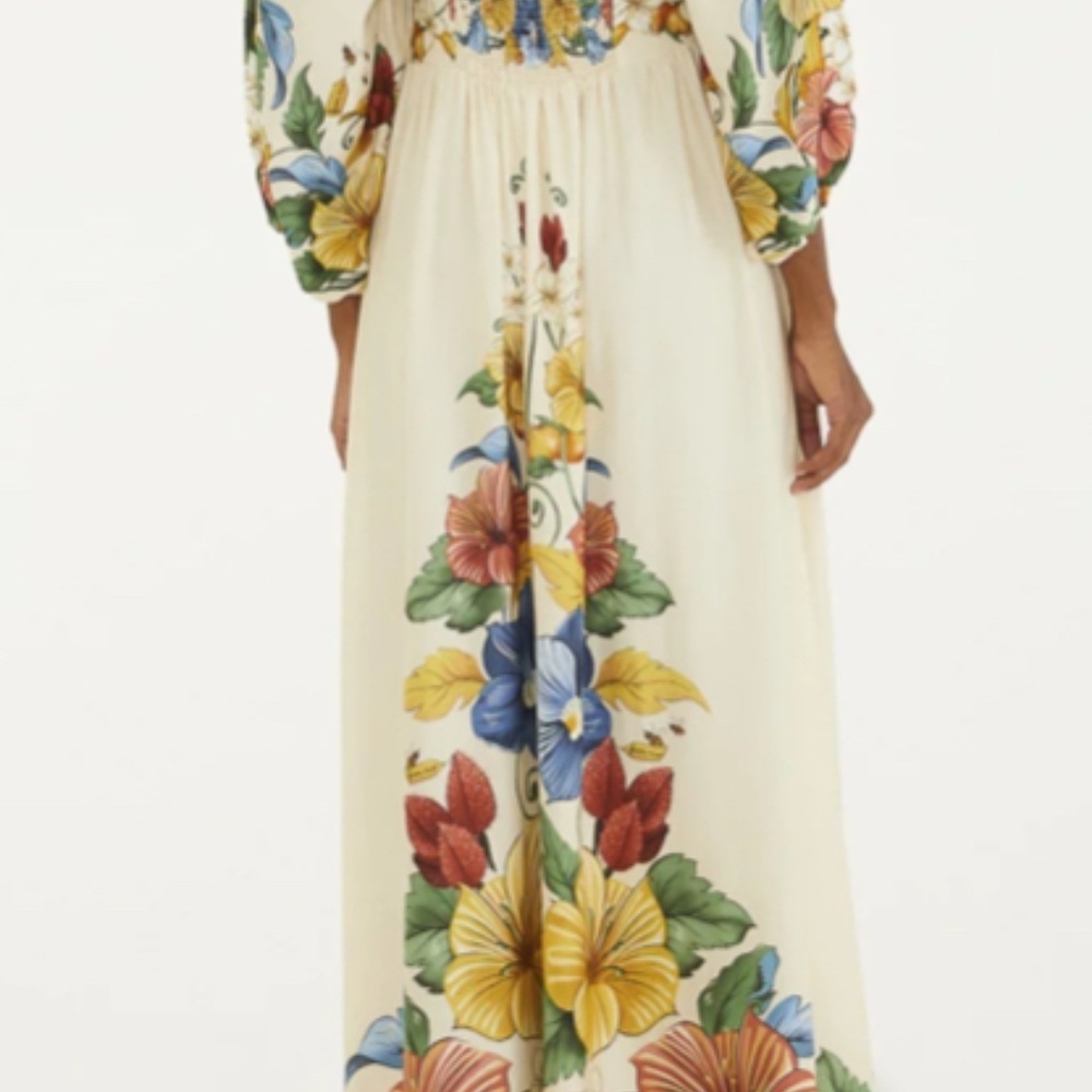Farm Rio Trolocalzinho Scarf Print Maxi Dress – Size Large (G) | like New - Picture 11 of 11